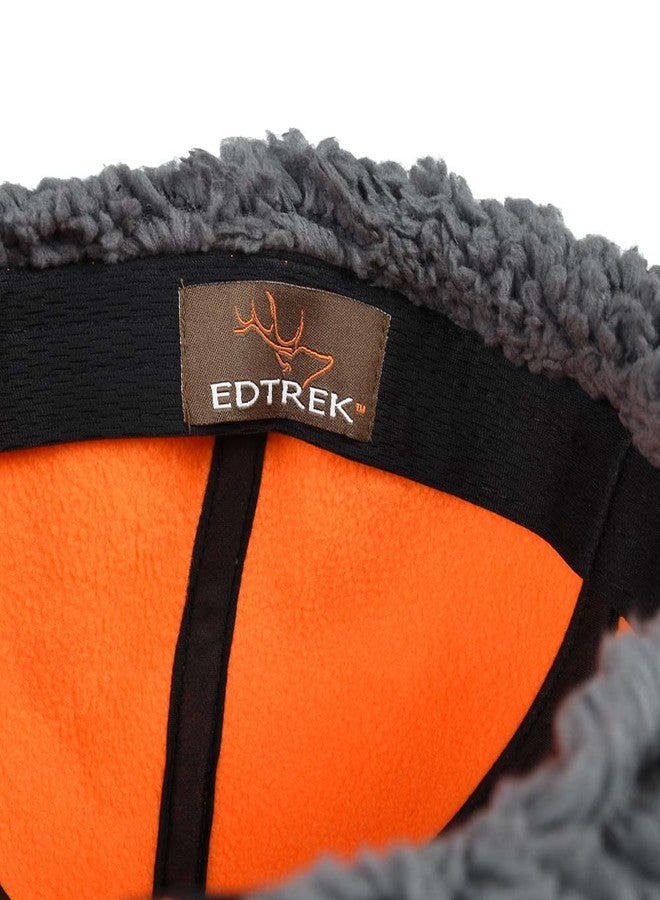 EDTREK Windproof and Waterproof Winter Hat with Sherpa Lined Ear Flap - Ultra Performance Blaze Orange and Camo Hunting Hat (Blaze Orange, Large) - Image 5